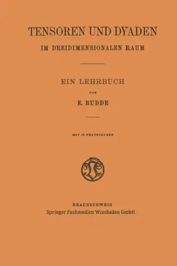 Cover of Tensoren Und Dyaden Im Dreidimensionalen Raum