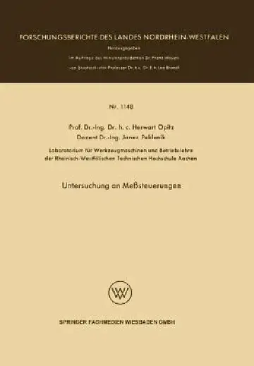 Cover of Untersuchung an Meßsteuerungen