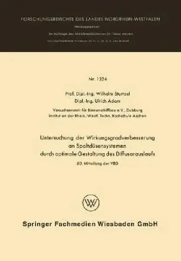 Cover of Untersuchung Der Wirkungsgradverbesserung an Spaltdüsensystemen Durch Optimale Gestaltung Des Diffusorauslaufs