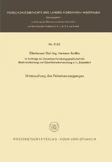 Cover of Untersuchung Des Feinstanzvorganges