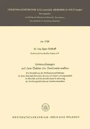 Cover of Untersuchungen Auf Dem Gebiet Der Zentimeterwellen