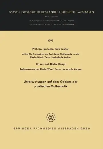 Cover of Untersuchungen Auf Dem Gebiete Der Praktischen Mathematik