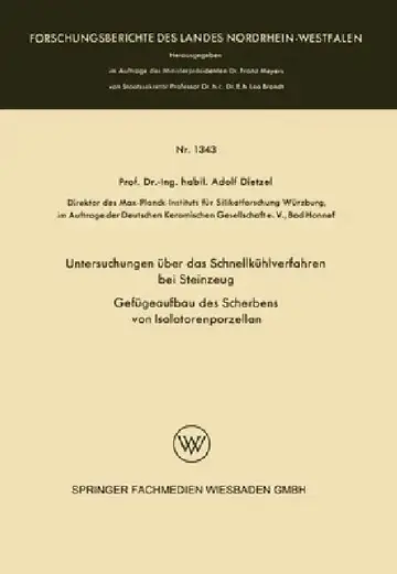 Cover of Untersuchungen über das Schnellkühlverfahren bei Steinzeug
