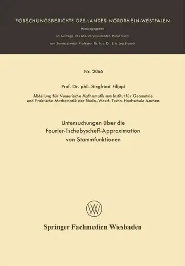 Cover of Untersuchungen Über Die Fourier-Tschebyscheff-Approximation Von Stammfunktionen
