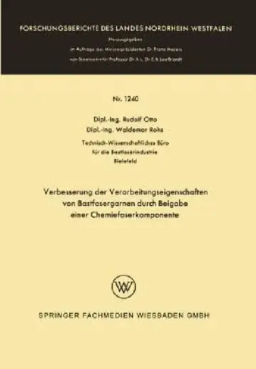 Cover of Verbesserung Der Verarbeitungseigenschaften Von Bastfasergarnen Durch Beigabe Einer Chemiefaserkomponente