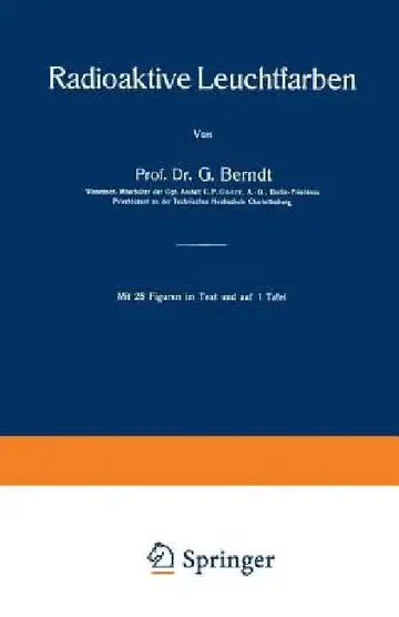 Cover of Radioaktive Leuchtfarben