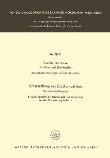 Cover of Untersuchungen Von Drucken Auf Den Tierischen Körper
