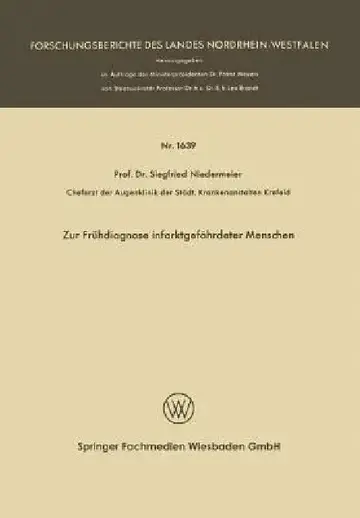 Cover of Zur Frühdiagnose Infarktgefährdeter Menschen
