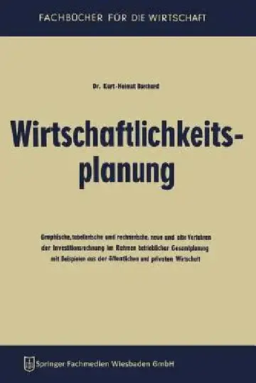 Cover of Wirtschaftlichkeitsplanung