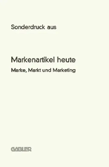 Cover of Werbung und Marke