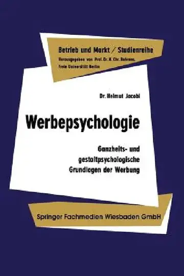 Cover of Werbepsychologie