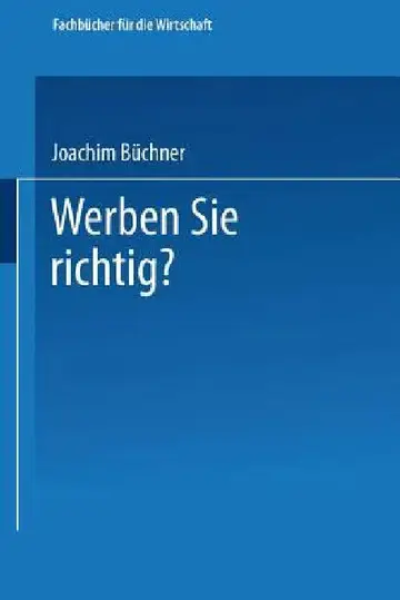 Cover of Werben Sie Richtig?