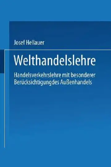 Cover of Welthandelslehre