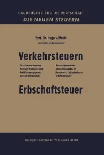 Cover of Verkehrsteuern