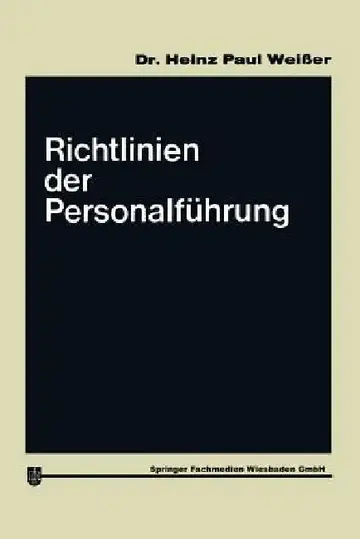 Cover of Richtlinien Der Personalführung