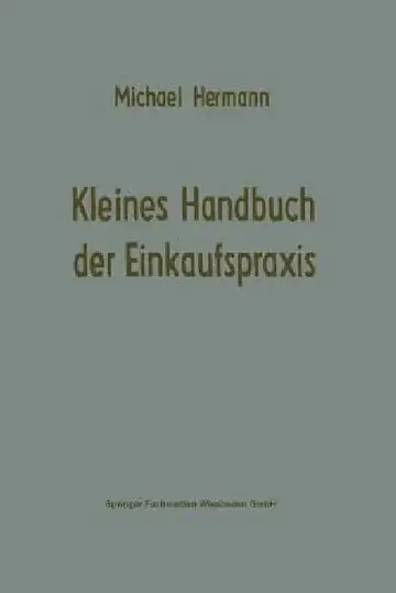 Cover of Kleines Handbuch Der Einkaufspraxis