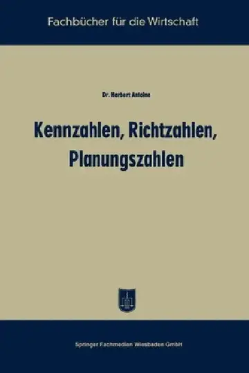 Cover of Kennzahlen, Richtzahlen, Planungszahlen
