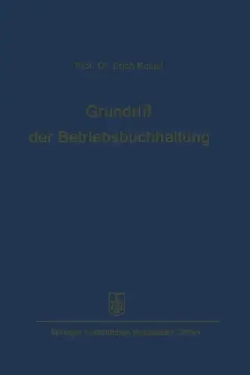 Cover of Grundriß der Betriebsbuchhaltung