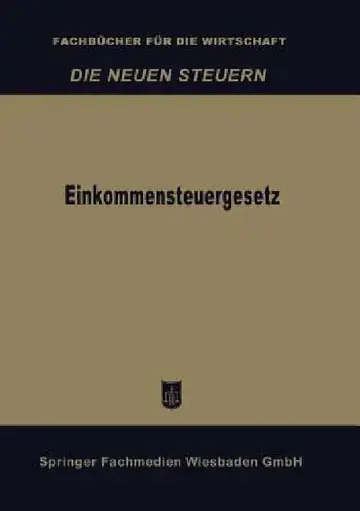 Cover of Einkommensteuergesetz
