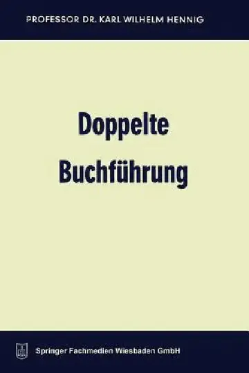 Cover of Doppelte Buchführung