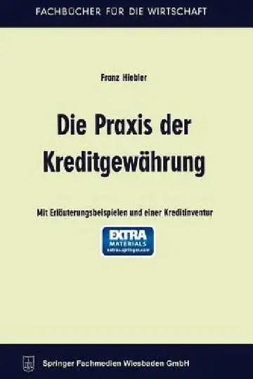 Cover of Die PRAXIS Der Kreditgewährung