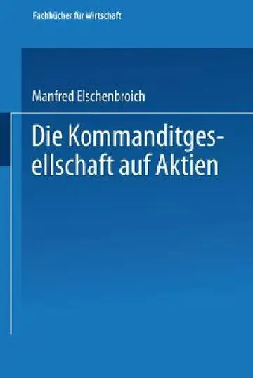 Cover of Die Kommanditgesellschaft Auf Aktien