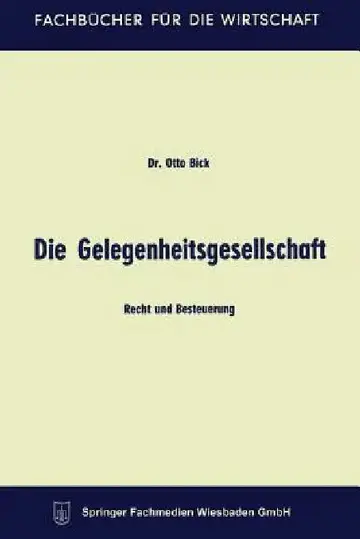 Cover of Die Gelegenheitsgesellschaft