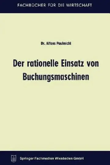 Cover of Der Rationelle Einsatz Von Buchungsmaschinen