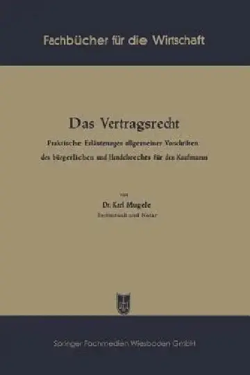 Cover of Das Vertragsrecht