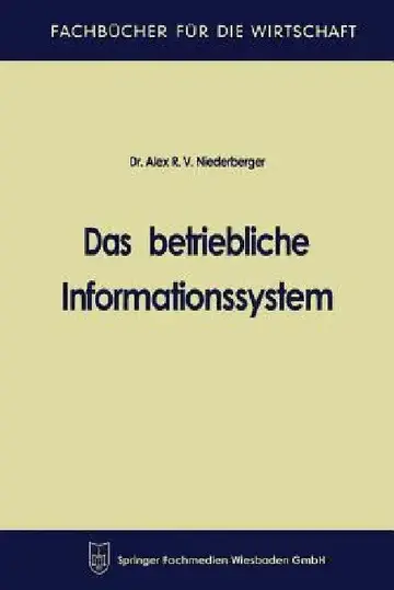Cover of Das Betriebliche Informationssystem
