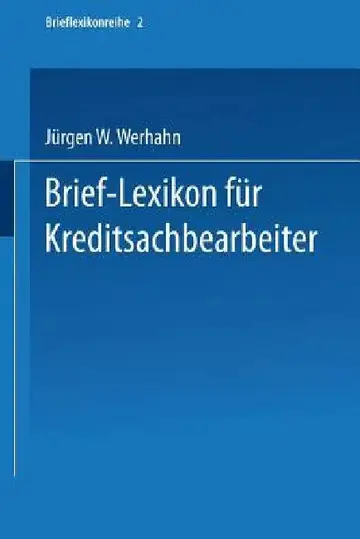 Cover of Brief-Lexikon Für Kreditsachbearbeiter