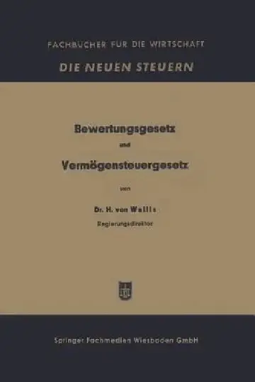 Cover of Bewertungsgesetz Und Vermögensteuergesetz