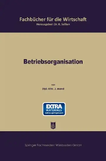 Cover of Betriebsorganisation
