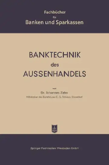 Cover of Banktechnik des Aussenhandels