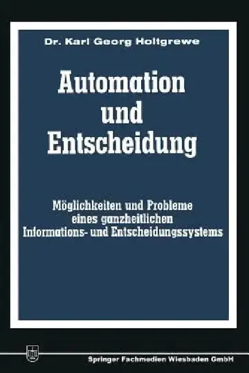 Cover of Automation Und Entscheidung