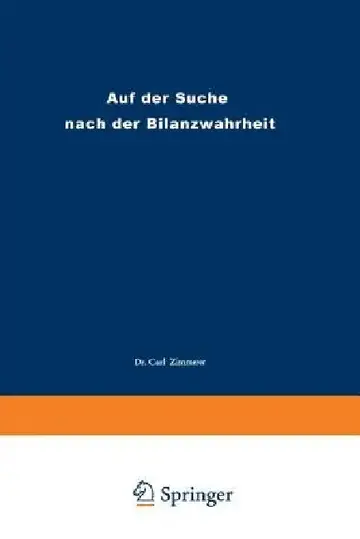 Cover of Auf Der Suche Nach Der Bilanzwahrheit