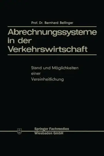 Cover of Abrechnungssysteme in Der Verkehrswirtschaft