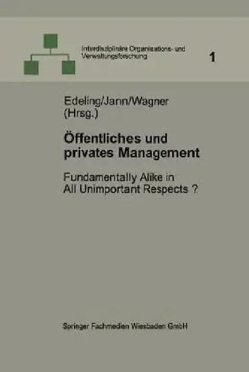 Cover of Öffentliches Und Privates Management