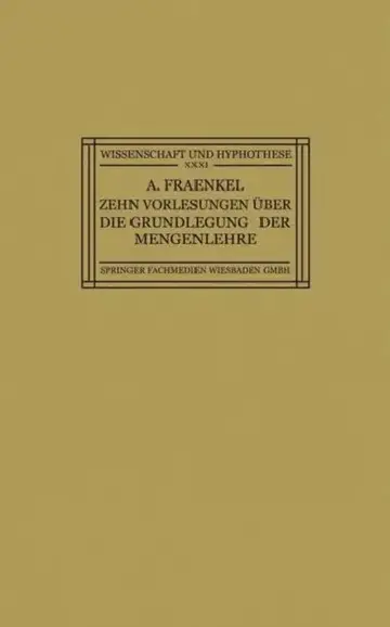 Cover of Zehn Vorlesungen Über Die Grundlegung Der Mengenlehre