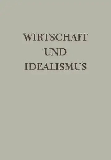 Cover of Wirtschaft Und Idealismus