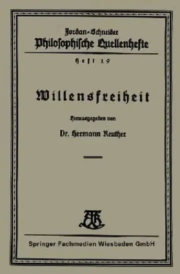 Cover of Willensfreiheit