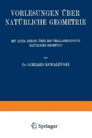 Cover of Vorlesungen Über Natürliche Geometrie