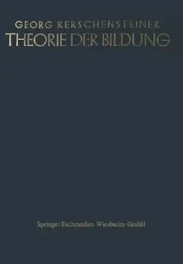 Cover of Theorie Der Bildung