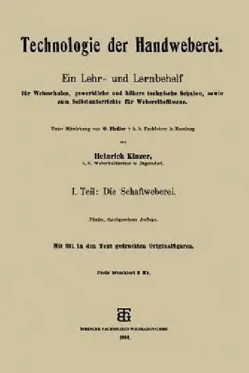 Cover of Technologie Der Handweberei