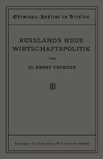 Cover of Russlands Neue Wirtschaftspolitik