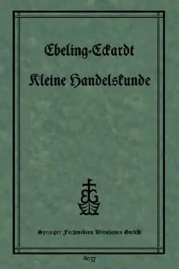Cover of Kleine Handelskunde