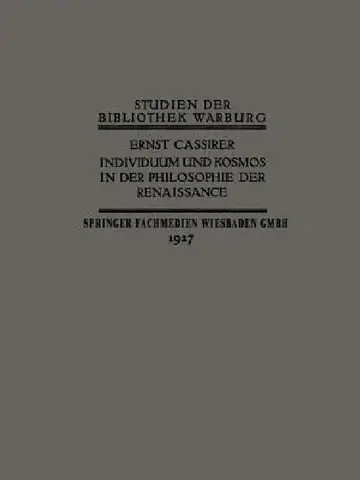 Cover of Individuum Und Kosmos in Der Philosophie Der Renaissance