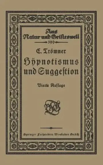 Cover of Hypnotismus Und Suggestion