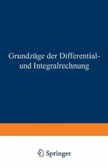 Cover of Grundzüge Der Differential- Und Integralrechnung