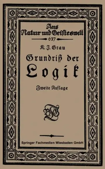 Cover of Grundriß Der Logik